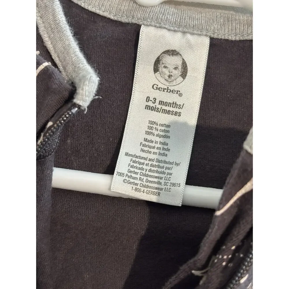 Gerber Long Sleeve One Piece Size 0-3 Months Unisex Infant Baby